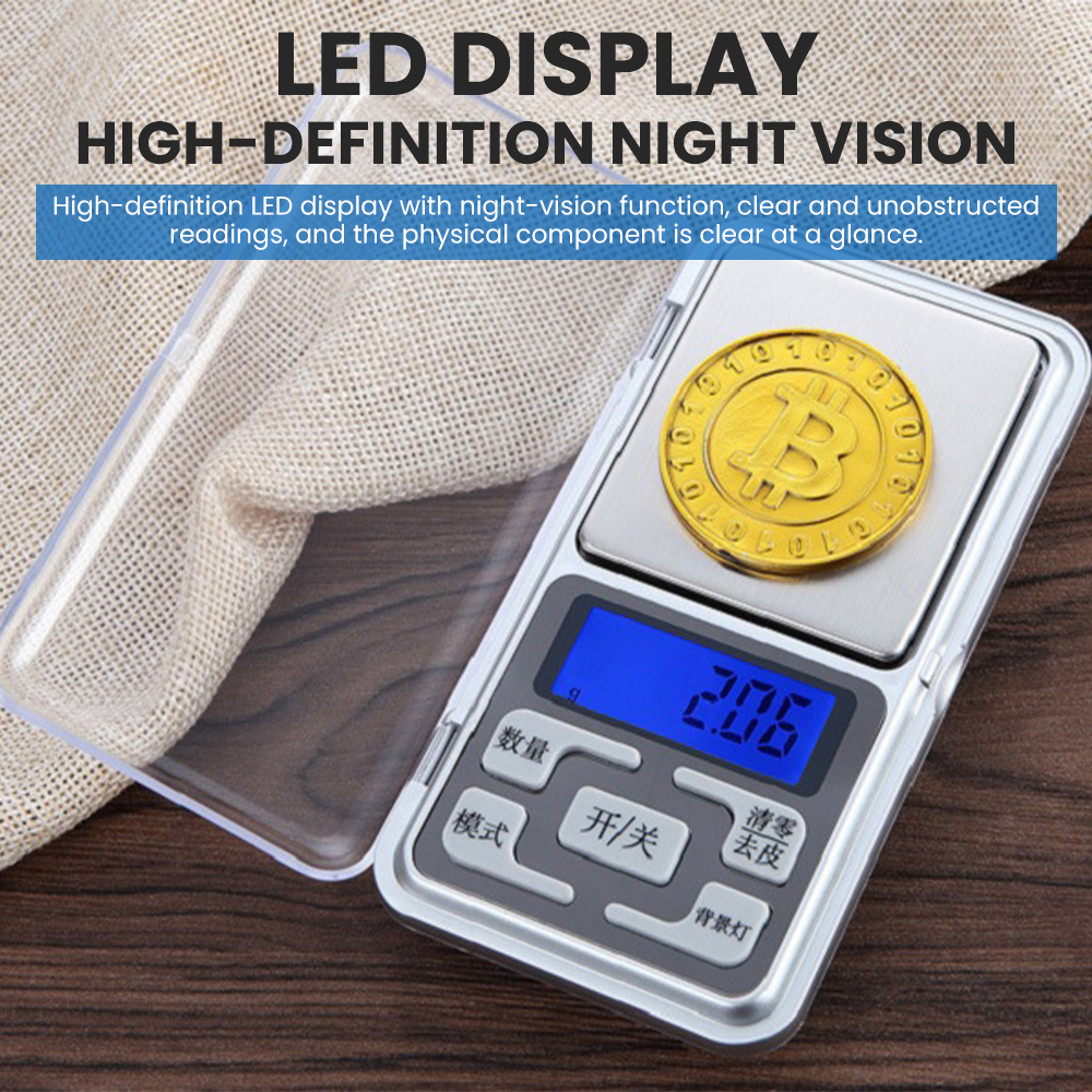 Clearance_Household Kitchen Hochpräzise tragbare tragbare elektronische Waage zum Wiegen von Schmuck_Continuous Updates