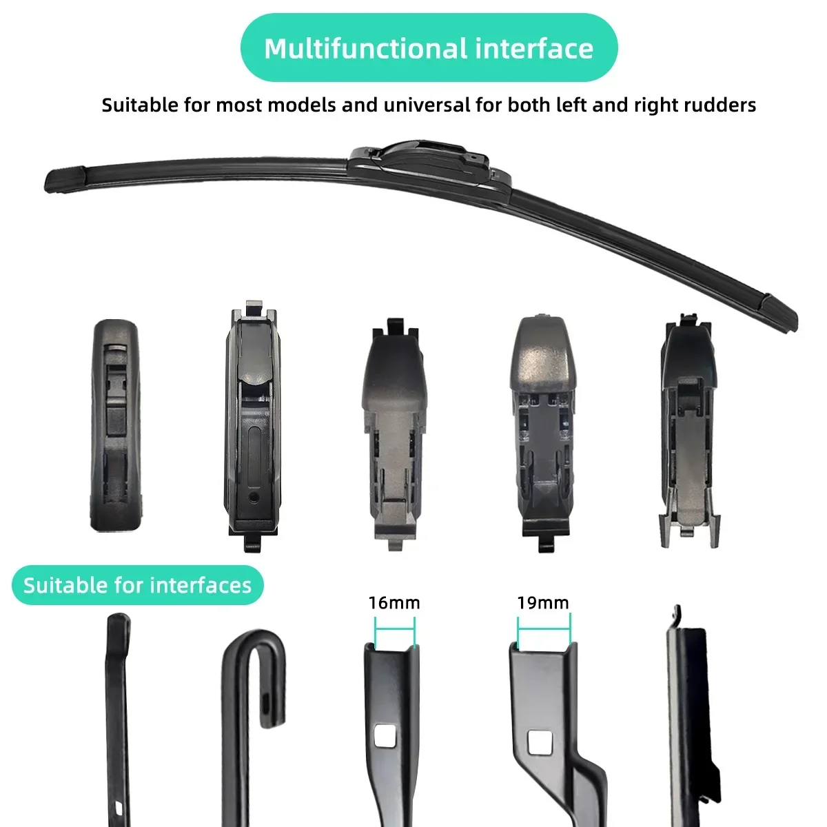 ダブルラバー車のフロントワイパーブレードフロントガラスフロントガラスユニバーサルアップグレードオールシーズン J カーアクセサリー limpiaparabrisas