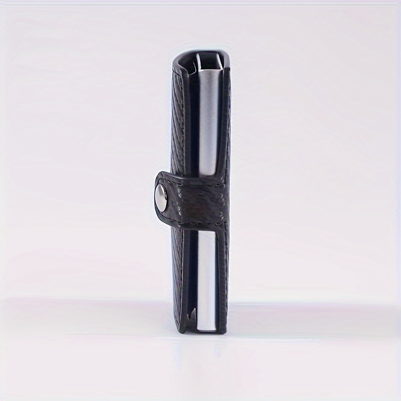 Pu gestreifte Männer Karten tasche Brieftasche minimalist isch