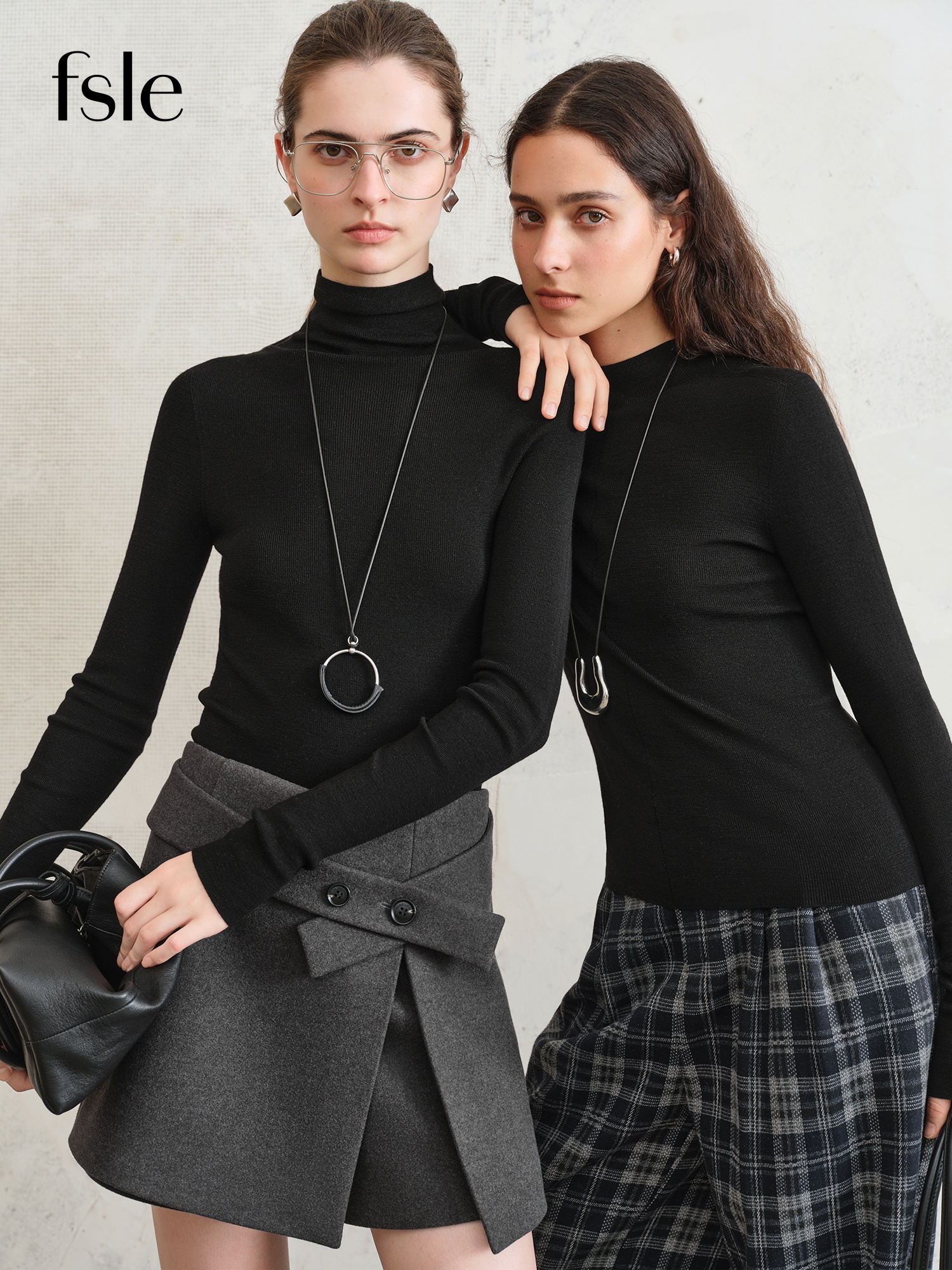 FSLE 【Premium Series】Duitse Biella Wol Herfst Super Fijn Wasbaar Naadloos Eendelig Mock Neck Thermische Basislaag Shirt Dames