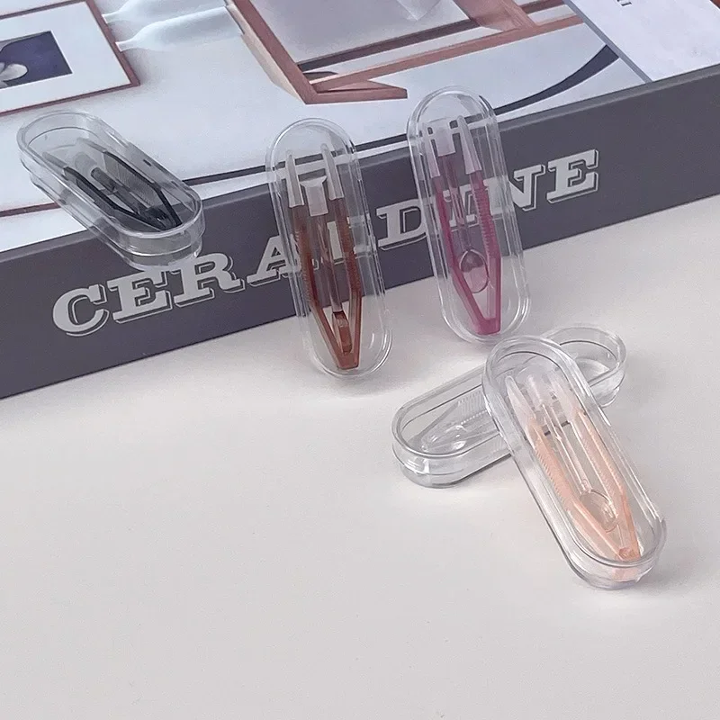 Pinças para lentes de contato, ferramentas de desgaste, conjunto de haste de braçadeira longa grande transparente