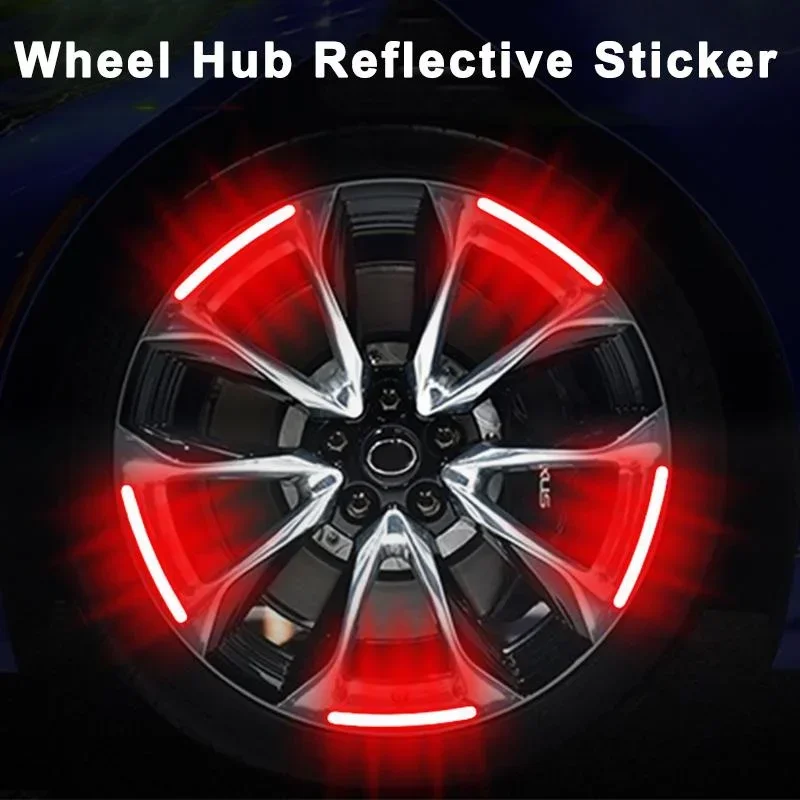 20 Teile/satz Bunte Auto Motorrad Radnabe Reflektierende Streifen Aufkleber Auto Styling Aufkleber Aufkleber Auto Moto Decor Aufkleber