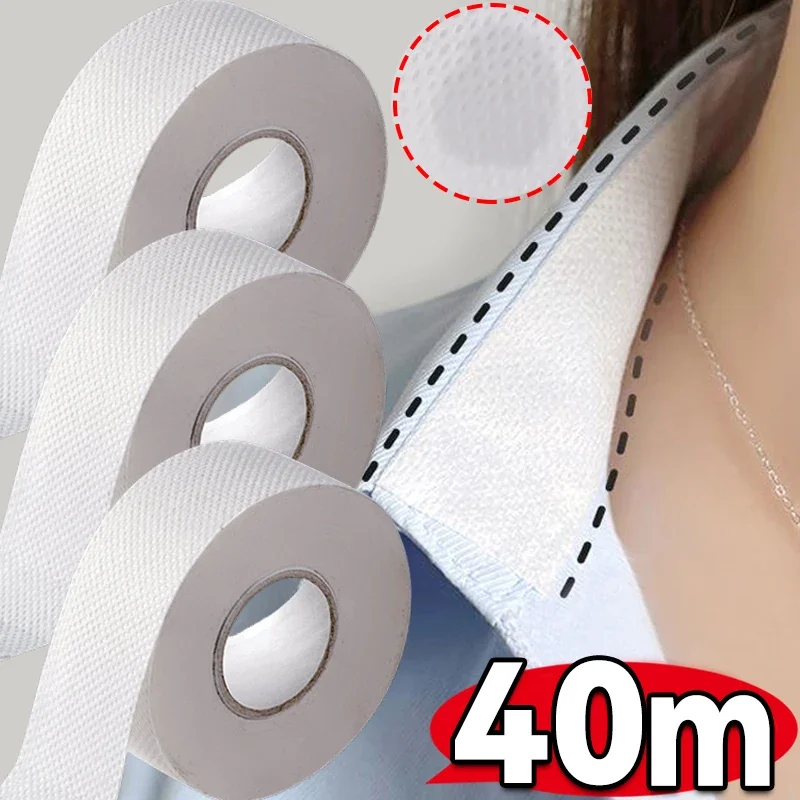 8/40M หมวกเสื้อ Anti-สกปรก Grime Protector Fixing สติกเกอร์ Self-กาวทิ้งเทปรีดเทปดูดซับเหงื่อ