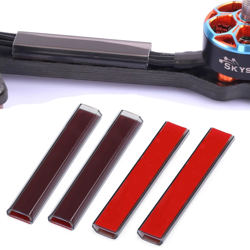 Cubierta de Cable de Motor sin escobillas RC, tubo de protección, protector de cable largo de 45mm, 55mm, 65mm, 110mm para pieza de modelo de Dron FPV, 4 Uds.