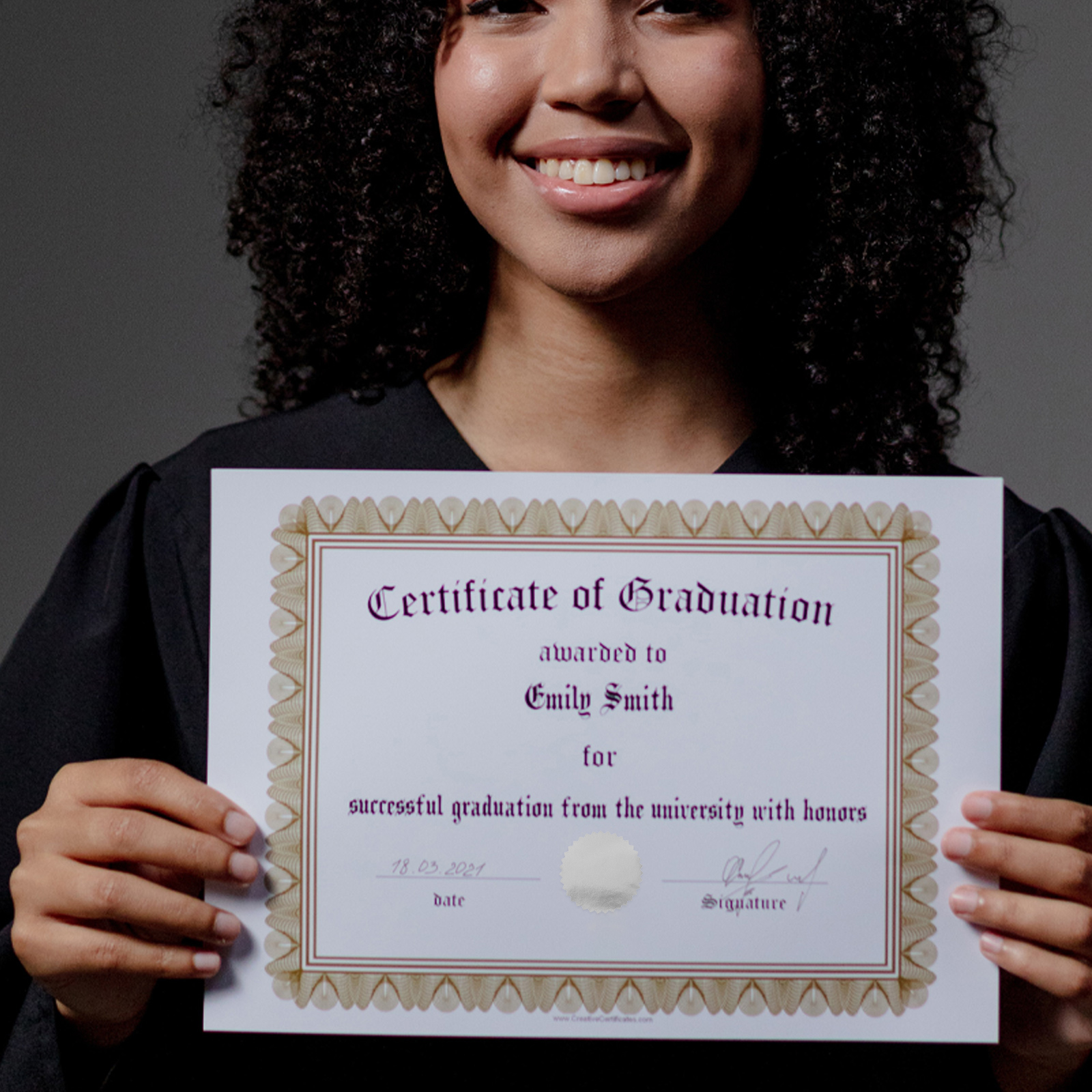 Adesivos para unhas, carimbo de envelope, medalhas de diploma, folha de alumínio para certificado, suprimentos de formatura, dourado