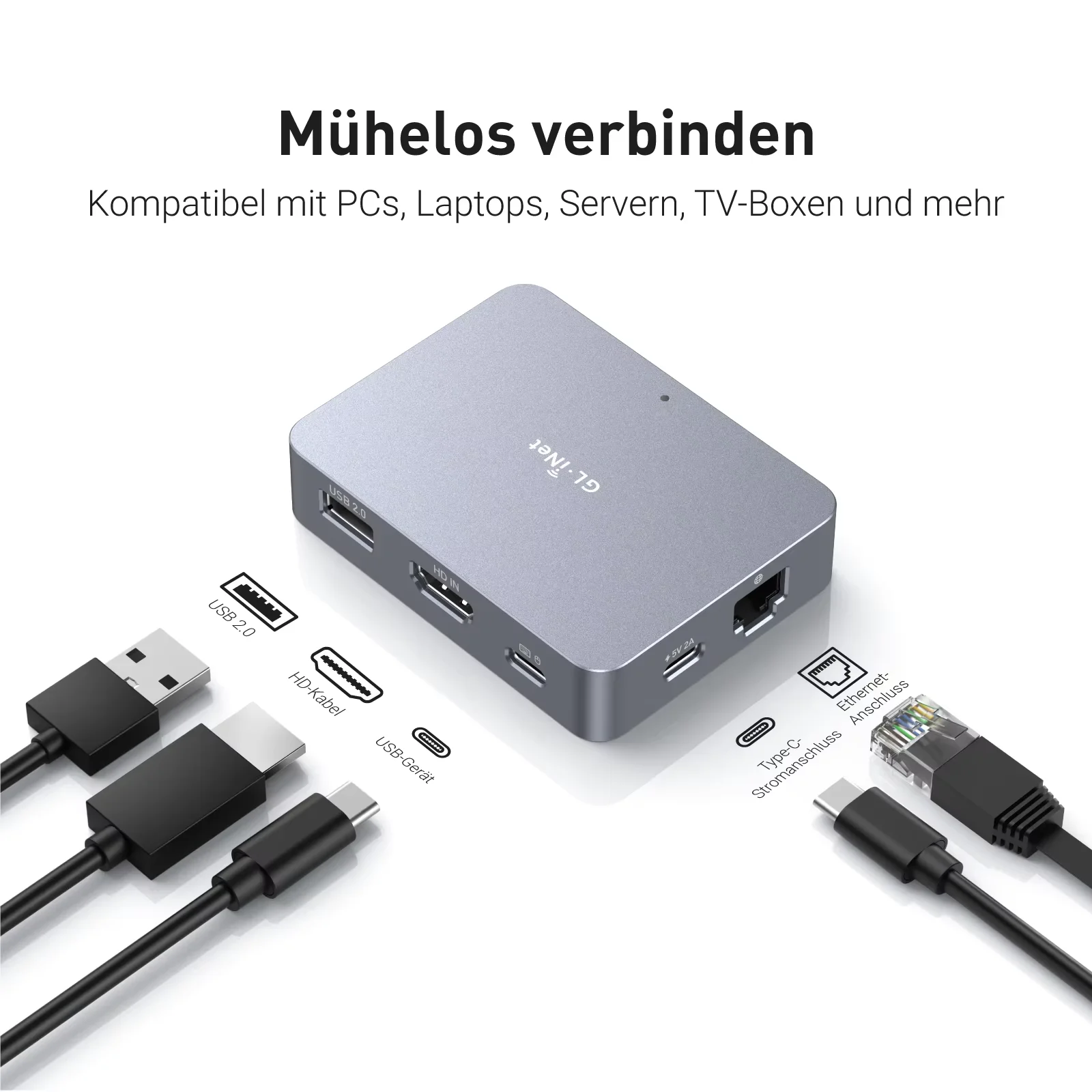 GL.iNet Comet (GL-RM1) Fern-KVM-Steuerung über Internet 4K@30Fps Tailscale Support Remote Keyboard Video Mouse