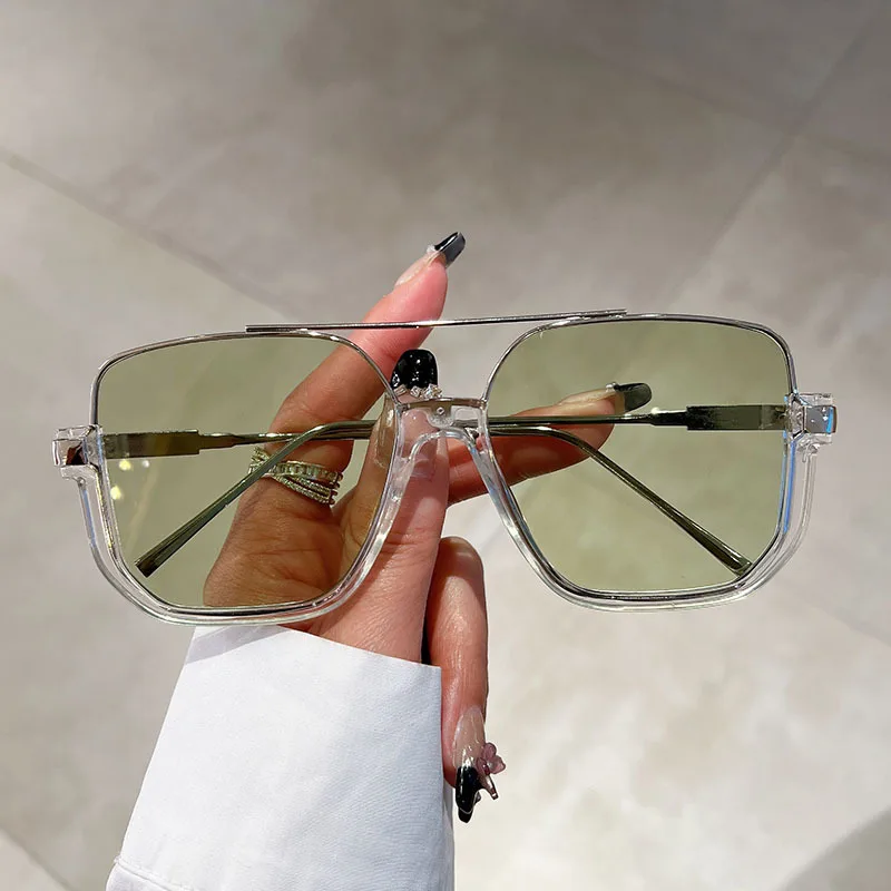 Gafas de sol Retro con montura grande, gafas rojas de red, gafas de sol para mujer, gafas de sol coreanas