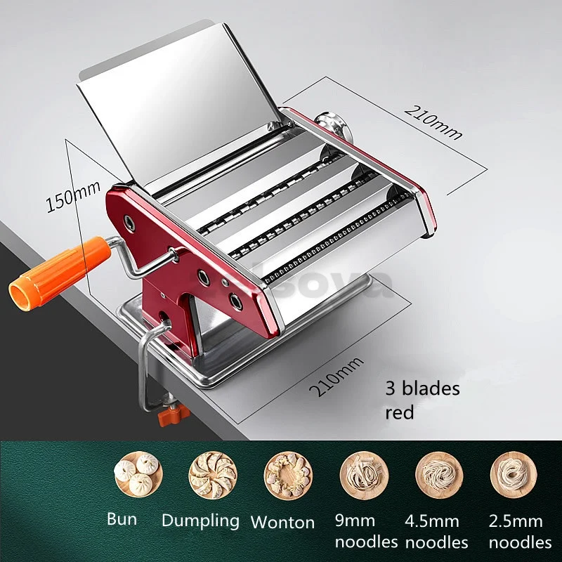 Family noodle machine Small multi-functional dough press manual rolling mechanism automatic dumpling wonton skin machine