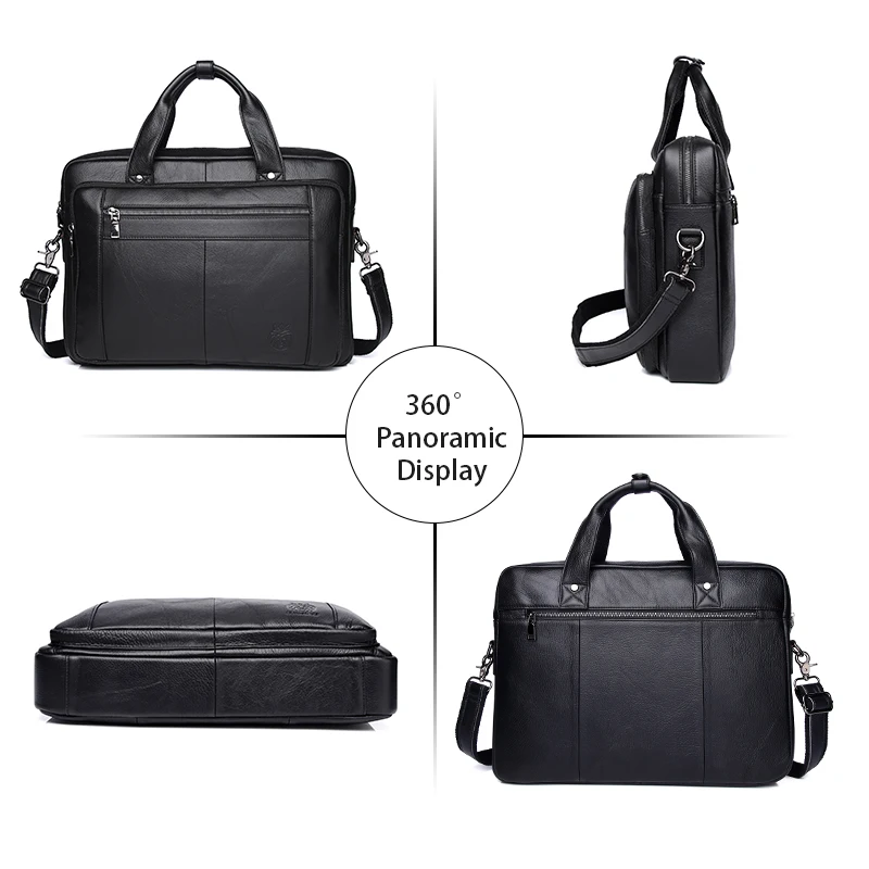 Schlatum Business Herren Aktentasche Echt leder Herren tasche offizielle Tasche 16 Zoll Handheld Schulter Computer tasche