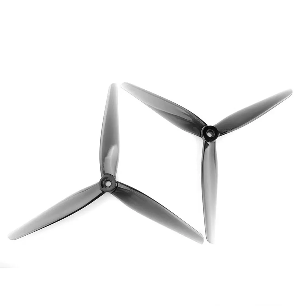4PCS HQProp 7X4X3 7040 7 นิ้ว 3 ใบมีด/tri-blade ใบพัดสีเทาอ่อน (2CW + 2CCW) โพลีคาร์บอเนตสําหรับ FPV RC Drone