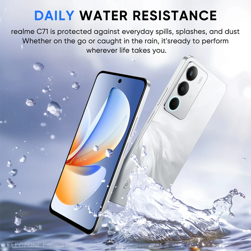 [Weltpremiere] Realme C71 Smartphone 6300 mAh Akku 45 W Ladung 6,67 Zoll 120 Hz Display 50 MP Kamera UNISOC T7250 Chipsatz NFC IP64