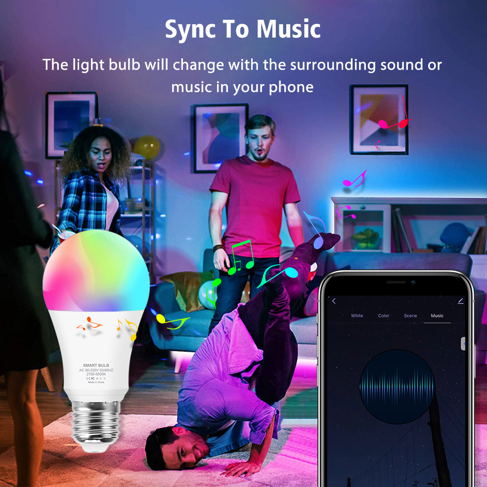 Tuya Smart Wifi Glühbirne E27 Bluetooth Led Glühbirnen Smart Home RGB Led Lampe Funktioniert mit Alexa, Google Home, erforderlich Gateway