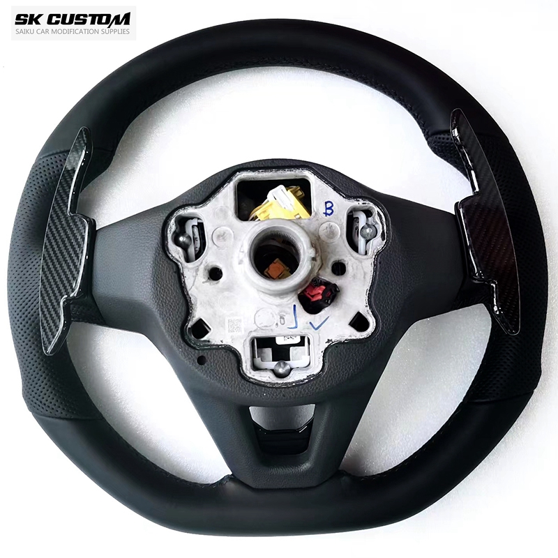 フォルクスワーゲンゴルフ用カーボンファイバーステアリングホイールパドル8 mk8 gti r,カスタムメイド,インテリジェントカーアクセサリー