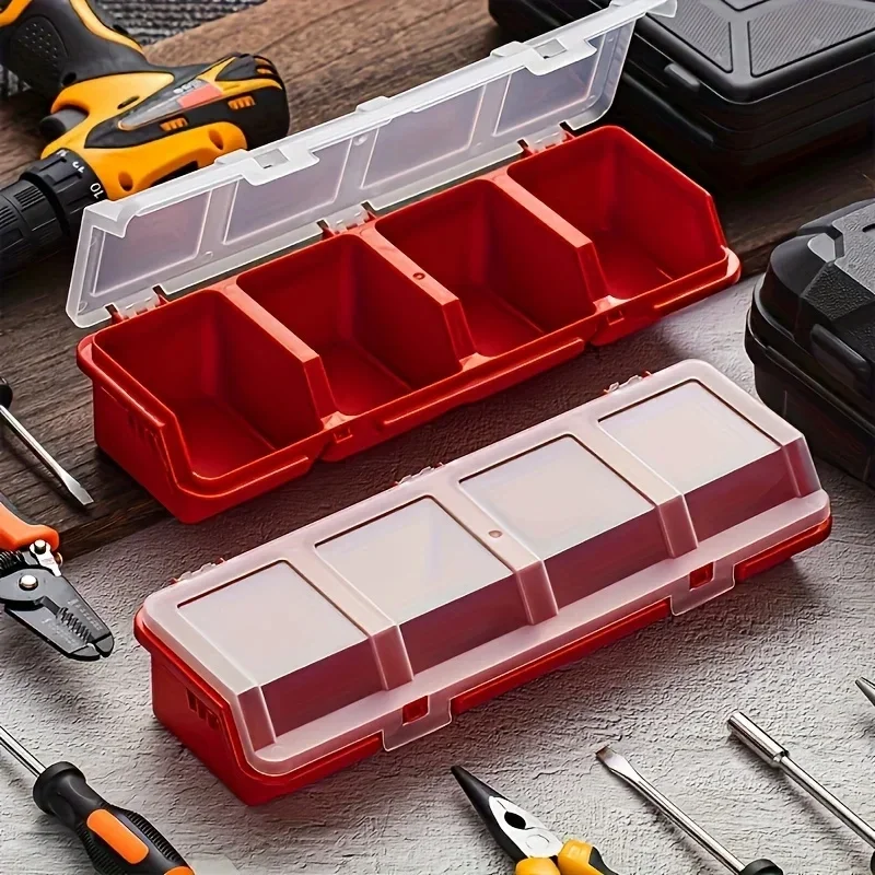 Caja organizadora multicompartimentos para tornillos y piezas pequeñas, herrajes de plástico duraderos y estuche para almacenamiento de joyas, 1 ud.