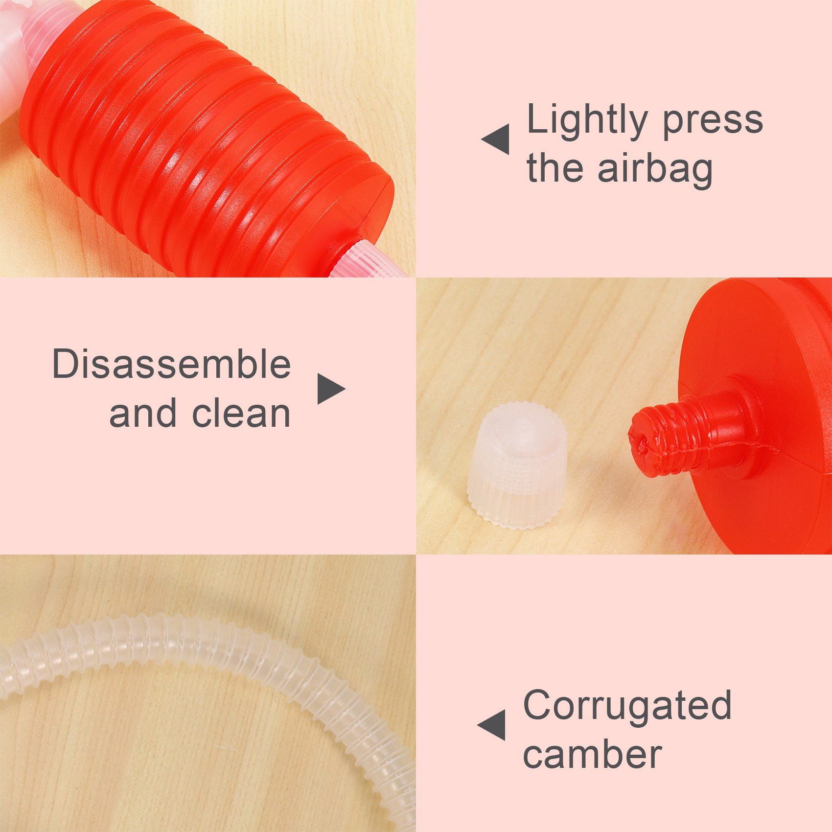 คู่มือมือกาลักน้ํา Siphon น้ํามันน้ําเบนซินน้ํามันดิบเครื่องยนต์การใช้ของเหลวปั๊มโอนท่อ