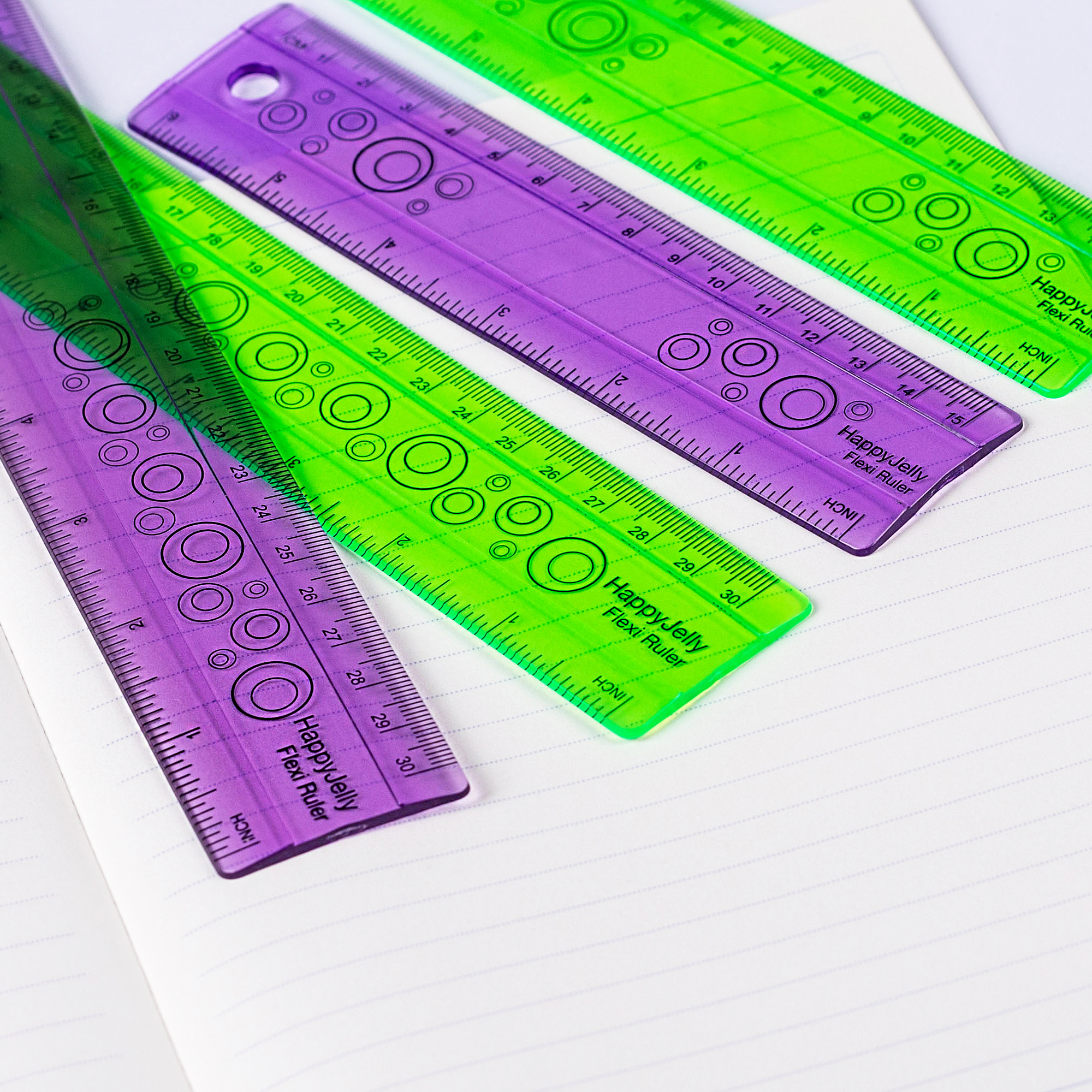 カラフルなプラスチック製ストレート定規、柔軟な定規、カワイイ、小学校、かわいい文房具、30cm、12インチ、15cm、6インチ、1個