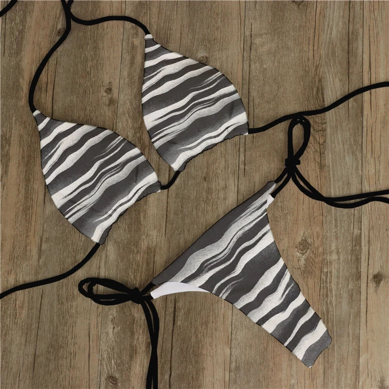 Animal imprimé été maillot de bain femmes Sexy Bikini caleçon string g-strings maillot de bain maillots de bain bain femme Sexy nageurs