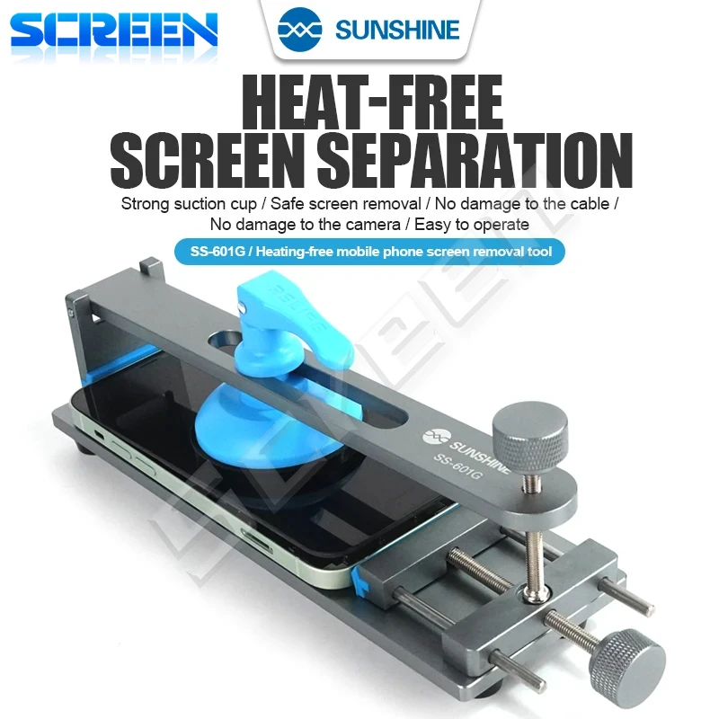 SUNSHINE SS-601G LCD-scherm Separator Mobiele telefoon Gratis verwarming Scherm Snelle verwijdering Klemarmatuur Tablet Splitter Tool