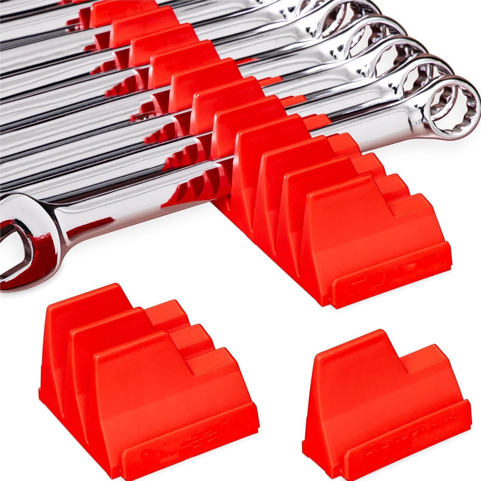 20-Pocket Magnetic Wrench Organizer Wrench Organizer Set for Tool Box Wrench Holder for Tool Durable Spanners Storage Organizer