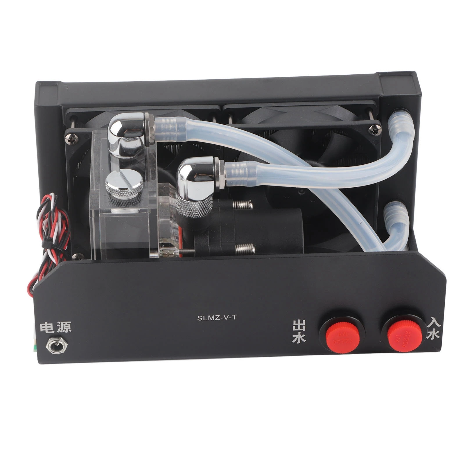 CPU Water Cooling Pump CPU Cooling Pump 600L/H Dual Fan G1/4 Thread D Port 4Pin Mute Water Cooling Pump for Desktop Computer