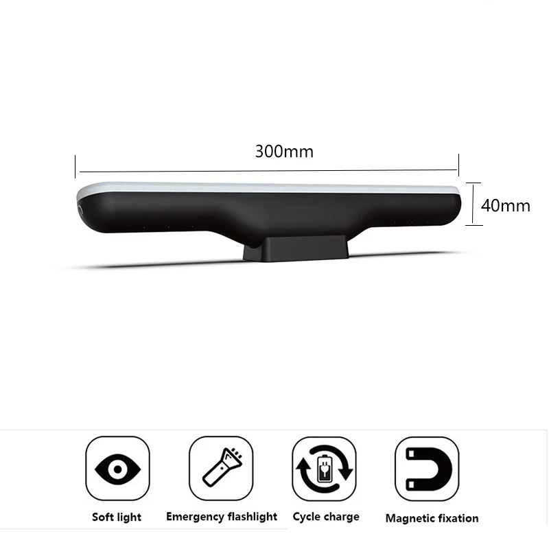 Lámpara LED de maquillaje, protección ocular USB, recargable, portátil, colgante, lámpara magnética, Interruptor táctil, luz de espejo, luz para Selfie