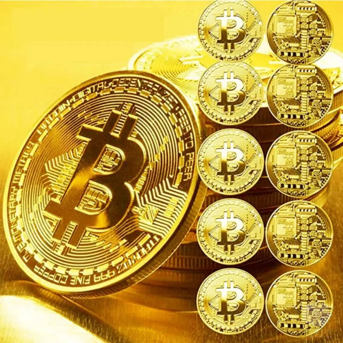 Moneda de Bitcoin chapada en oro, colección de arte coleccionable, regalo conmemorativo físico, Casascius, Metal, imitación antigua, feliz cumpleaños