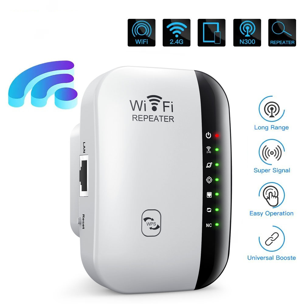 Repetidor WIFI inalámbrico de 300Mbps, enrutador 2,4G, extensor de rango Wifi, amplificador de señal Wi-Fi, adaptador de tarjeta de red 802.11N para PC
