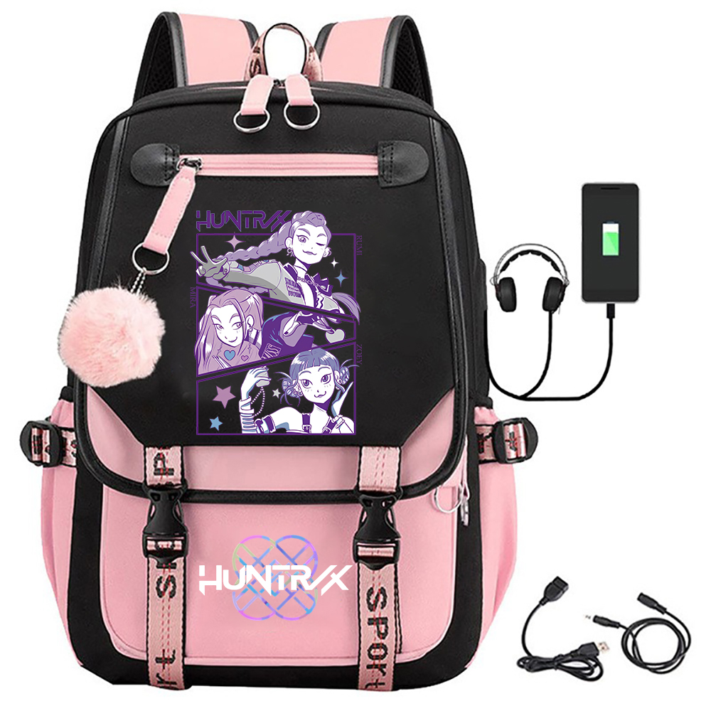 Рюкзаки KPop Demon Hunters Huntrix, студенческие рюкзаки Saja для мальчиков, школьные рюкзаки для мальчиков и девочек