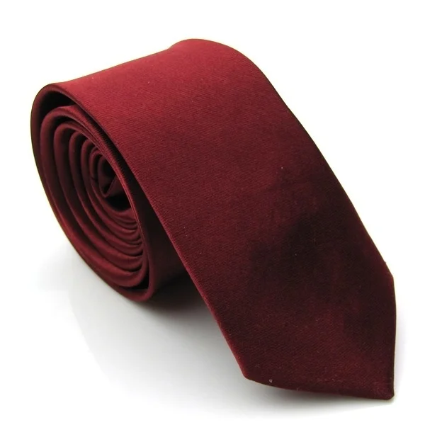 Corbata roja ajustada con punta de flecha informal estrecha, corbata negra delgada para hombre de 5cm, accesorios sencillos para fiesta, corbatas formales a la moda