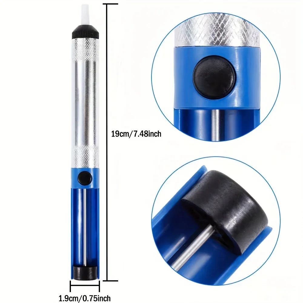 Alambre de succión de soldadura con fuerte succión y fuerte fuerza de retorno para reparación de soldadura, juego de 2,5 mm de ancho y 1,5 m de longitud