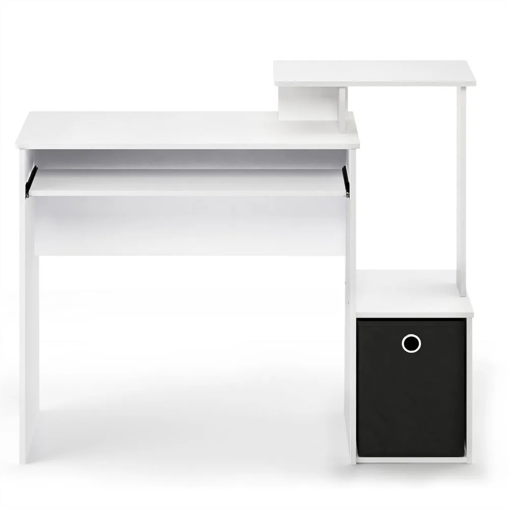 Versatile Home Office Desk for Computer Work in White and Black