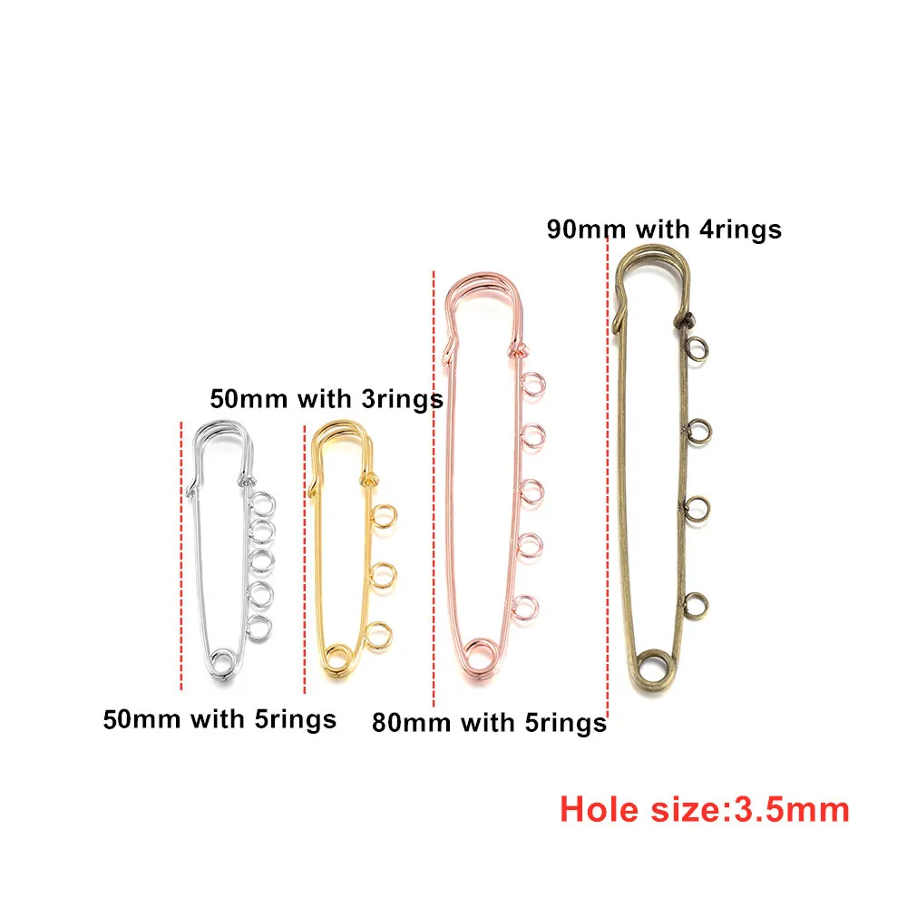 10 Cái/lốc Chốt An Toàn Thổ Cẩm Trống Đế Thổ Cẩm Chân 50/80/90Mm Chân 3/5 Nhẫn Trang Sức Pin trang Sức Làm Tiếp Liệu Accessorie
