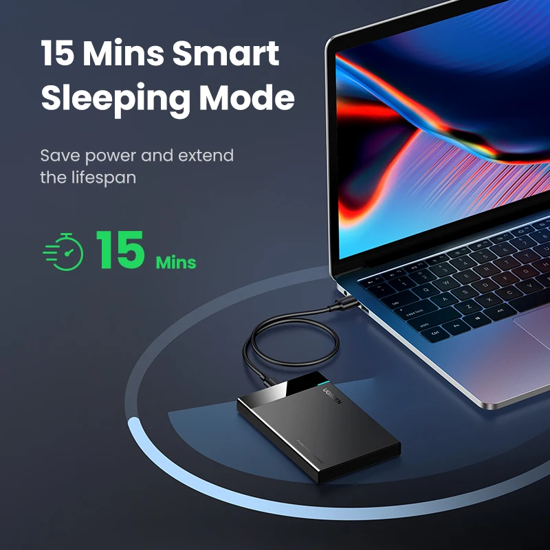 HDD корпус Ugreen, корпус для жесткого диска с переходником 2,5 SATA к USB 3,0, коробка для SSD диска HDD, типа C 3,1 корпус HD внешний HDD корпус