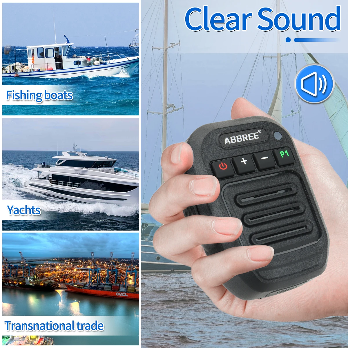 Abbree sem fio bluetooth portátil alto-falante microfone de ombro à prova dwaterproof água para baofeng quansheng walkie talkie UV-32