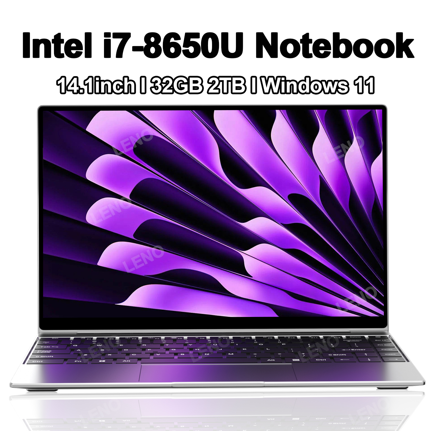 LENO 14.1 inch Ultra Slim Laptop Intel Core i7 8650U 32GB 2TB Windows 11 Gaming Computer PC Gamer office Notebook 1920*1080 HD
