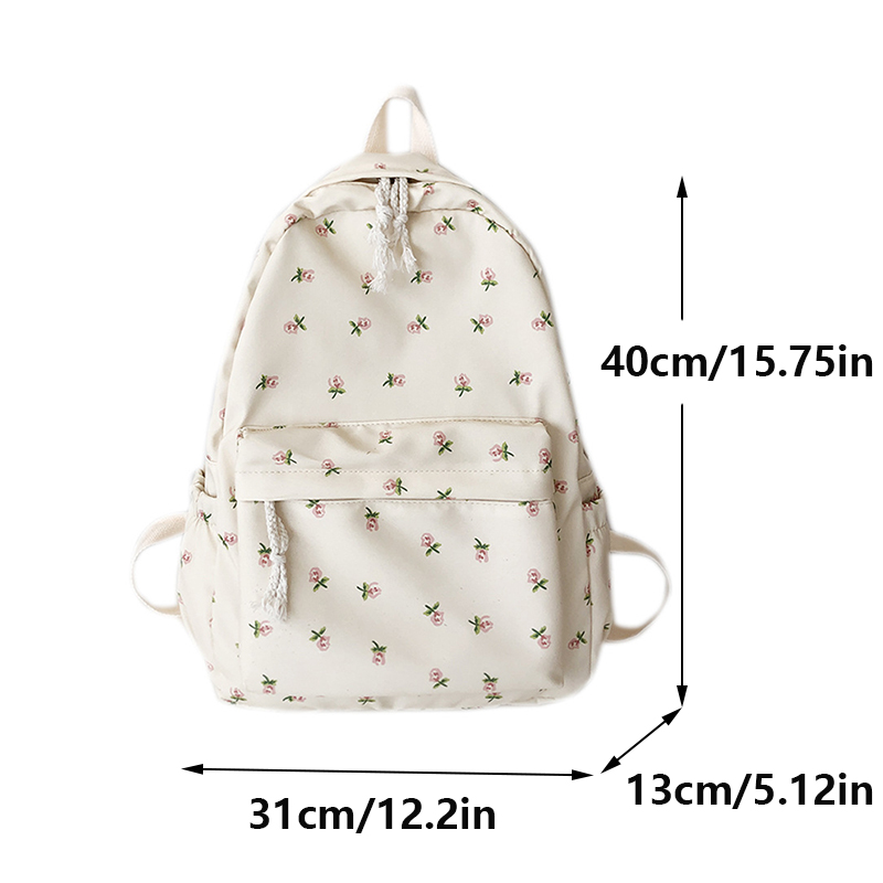 Wersja koreańska Nylonowy plecak w kwiaty Szkolny plecak w kwiaty Modny plecak dla gimnazjum Plecak podróżny