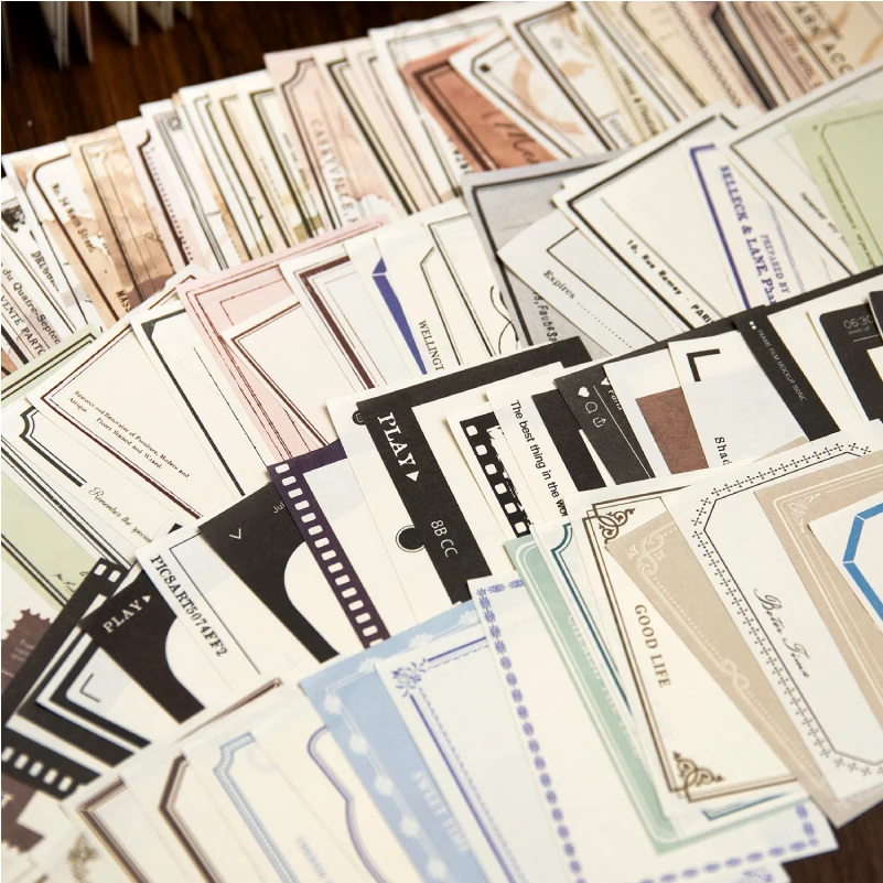 Yoofun 96 sheets Vintage Style Memo Pad Material Paper for Journal Planner Scrapbooking Materials Stationery Notes Paper
