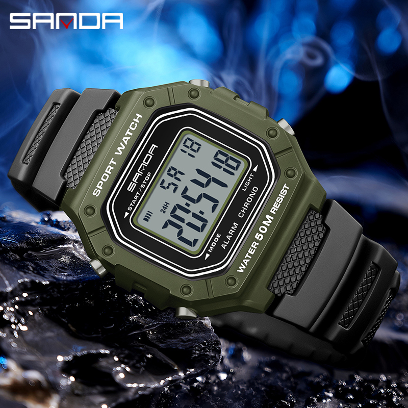 SANDA Topmerk G Stijl Sport Heren Horloges Mode Schokbestendig Waterdicht LED Digitaal Horloge Man Militaire Klok Relogio Masculino