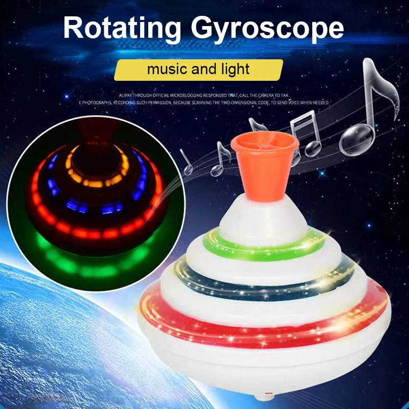 Classic Magic Spinning Tops ของเล่นเพลง Gyro ของเล่นเด็ก LED Flash Light เพลงตลกของเล่นเด็กของขวัญวันเกิด