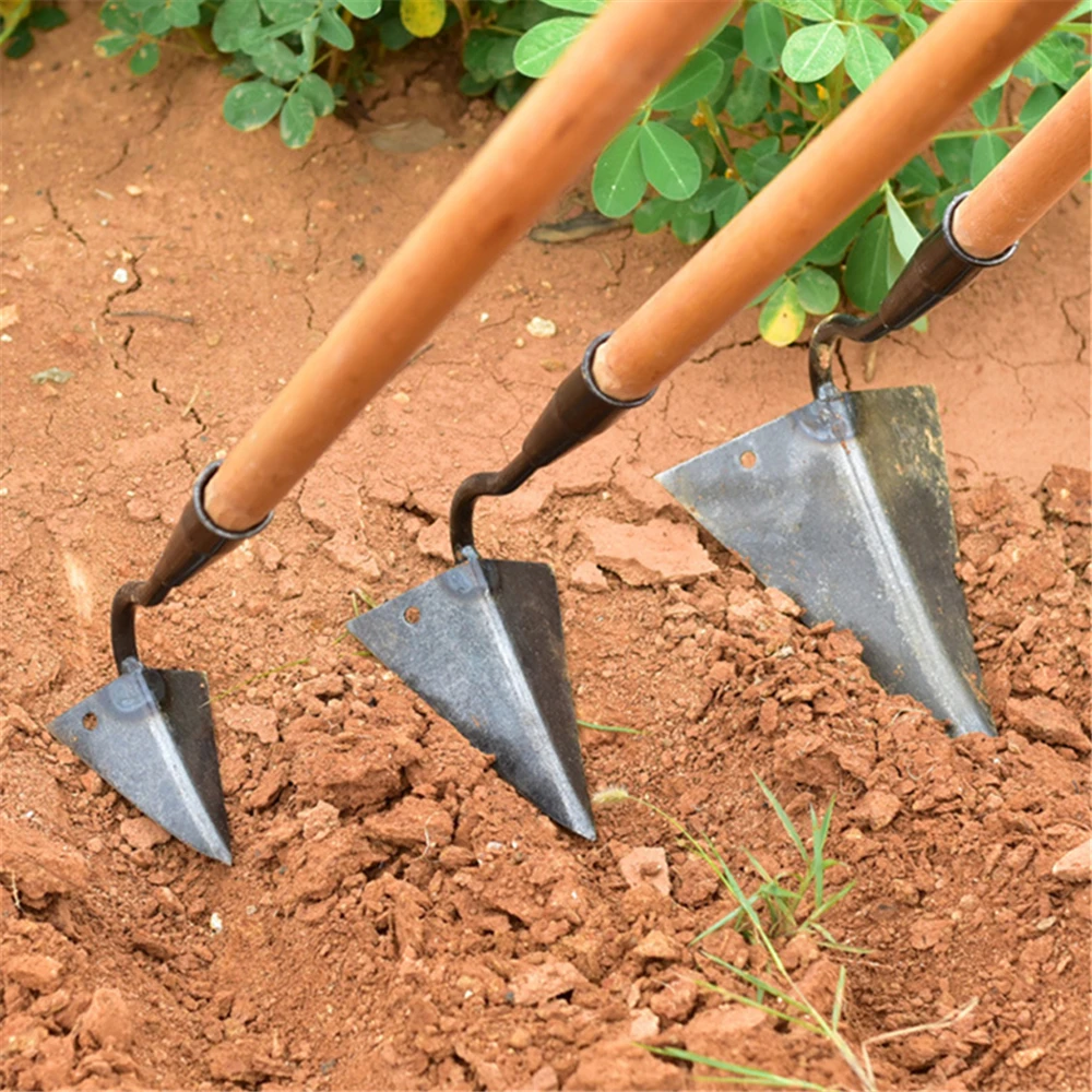 cultivador 3 puntas manual Azadas triangulares para plantación de verduras en el hogar, herramientas de granja, Punta pequeña, tierra agrícola, torneado, tierra suelta, azada triangular