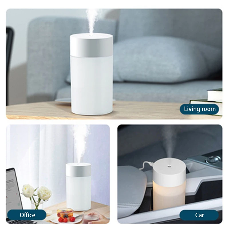 260ML USB Siêu Âm Thanh Máy Tạo Độ Ẩm Không Khí Đèn LED Mini Máy Khuếch Tán Tinh Dầu Xe Máy Lọc Thơm Anion Phun Sương Tạo Với Lãng Mạn ánh Sáng