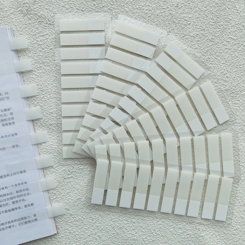 1200 Pages Frosted Simple Pure White Index Stickers Transparent Label Stickers DIY Sticky Notes Office School Supplies