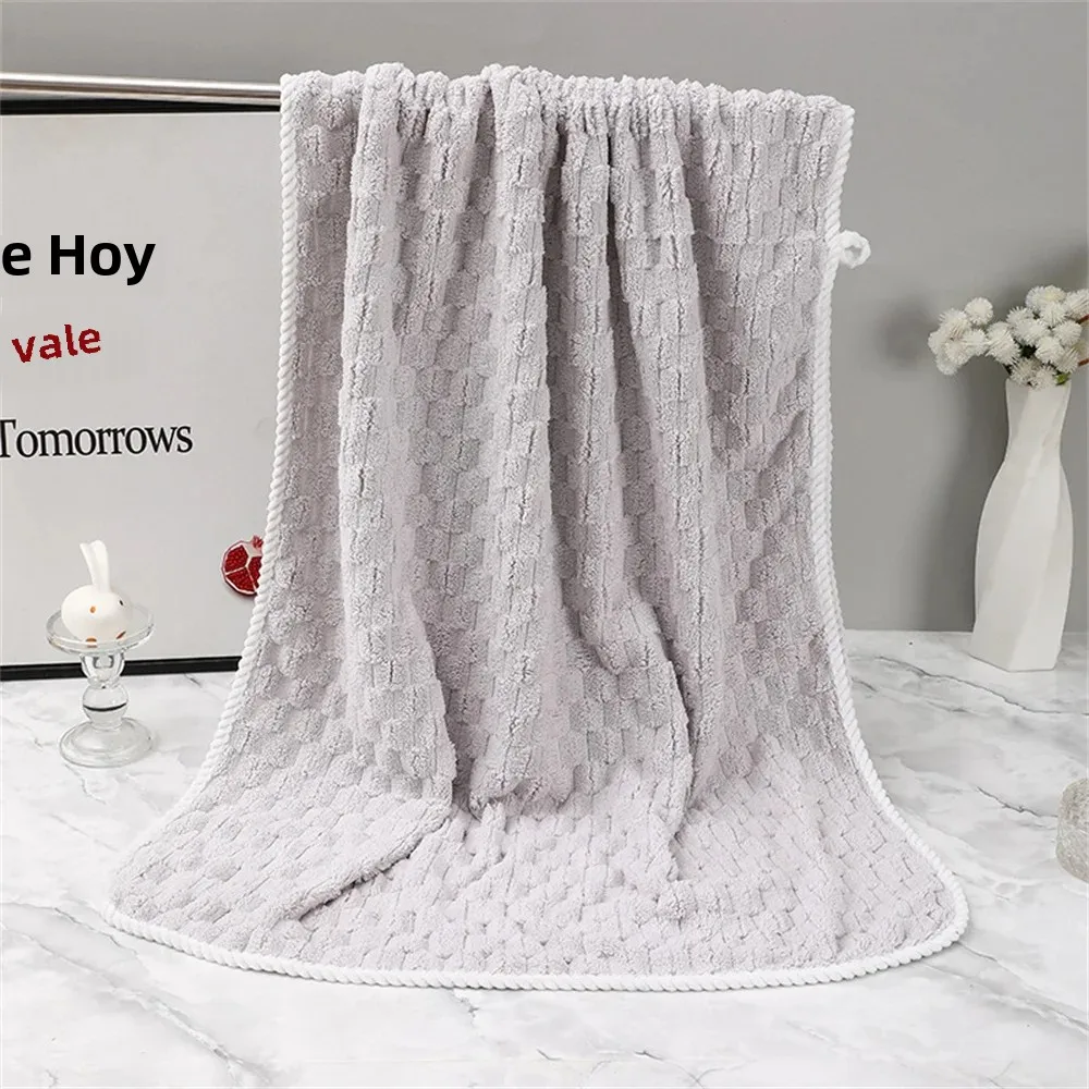 Toalla facial suave y gruesa de lana Coral, absorción de agua y secado rápido, toalla de mano de Color sólido para Baño, 1 Uds.