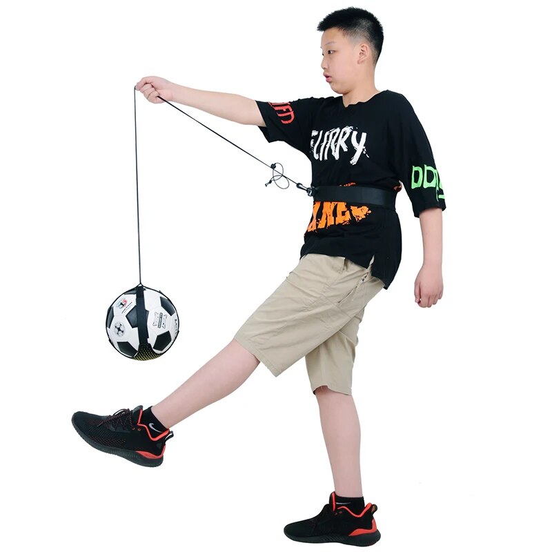 Cinturón de cintura ajustable para practicar fútbol, equipo de entrenamiento de Control de balón de fútbol, cinturón elástico de entrenamiento para niños