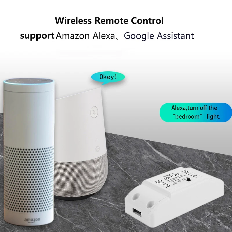 Tuya inteligente wifi interruptor mini diy interruptor 10a vida inteligente controle de aplicativo sem fio funciona com alexa google casa yandex alice