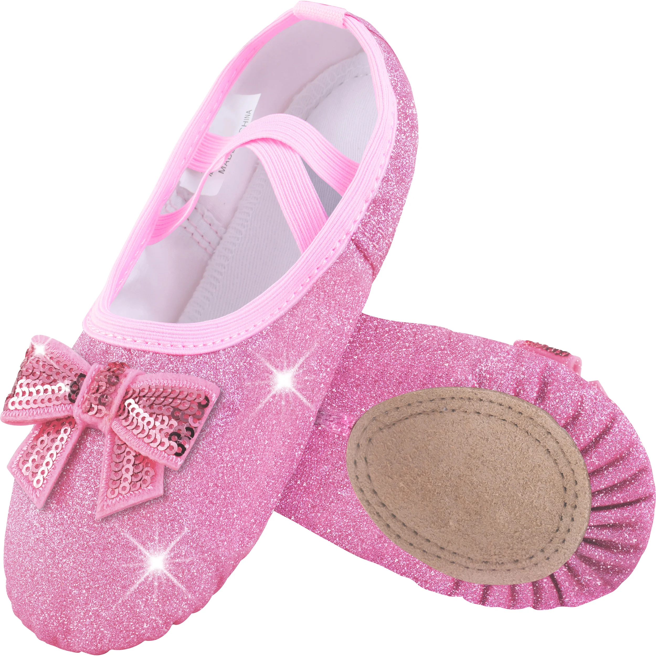 Scarpe da ballo con suola divisa e glitterate Scarpe da ballo per ragazze, bambini/bambini