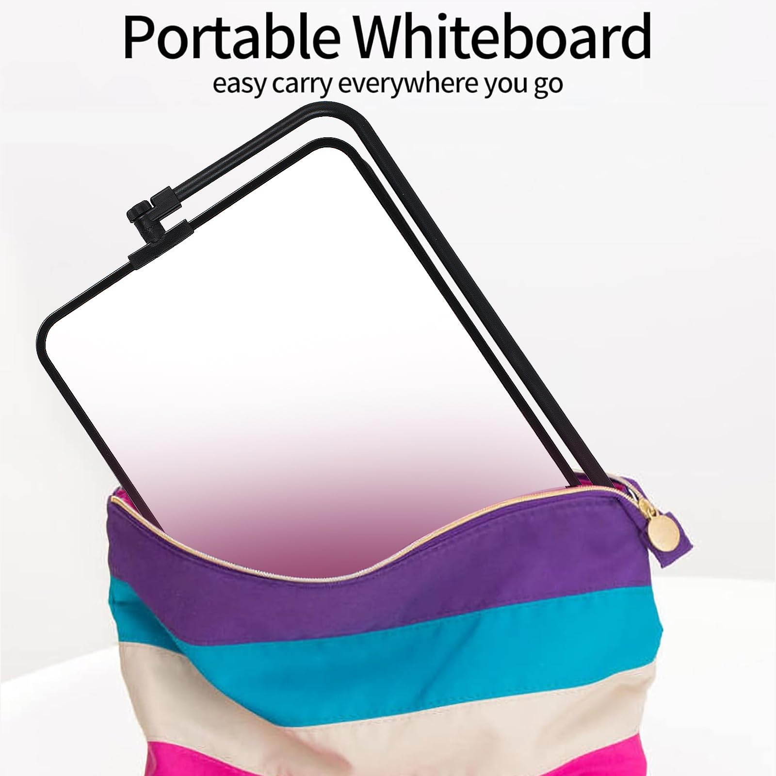 A4 Magnetic Whiteboard (30x21cm) - Double-Sided Dry Erase Board w/ Pens, Eraser & Magnets