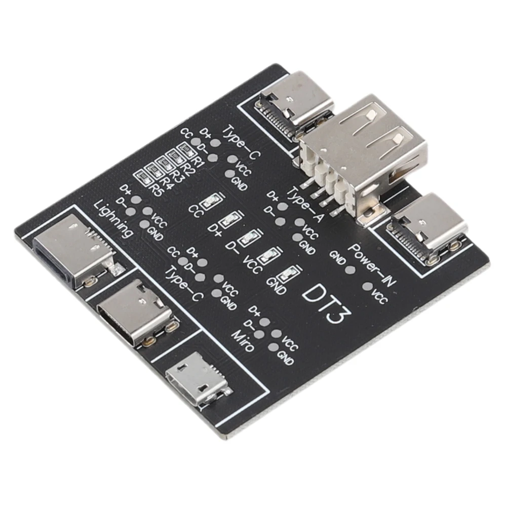 DT3 USB Type-C ข้อมูลสายเคเบิลทดสอบบอร์ด PCB เครื่องทดสอบสายเคเบิล USB ข้อมูลสายตรวจจับบอร์ดสาย USB Checker สําหรับ iPhone Android