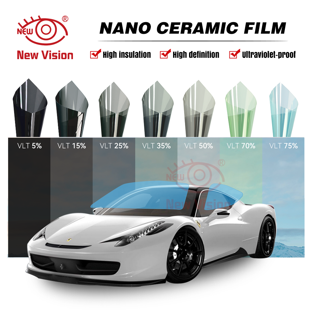 50 センチメートル × 300 センチメートル IR100% ナノセラミックフィルムスーパー品質高耐熱車のガラスソーラーティントウィンドウフィルム保護