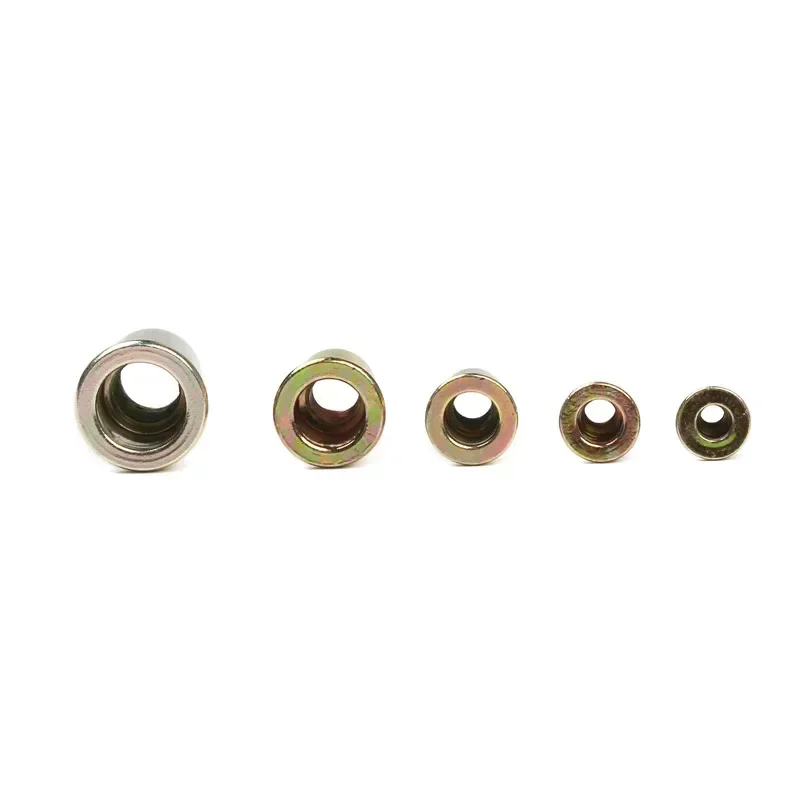 10/20 piezas M3 M4 M5 M6 M8 M10 tuercas moleteadas chapadas en Zinc Rivnut cabeza plana remache roscado inserto tuercas de remache